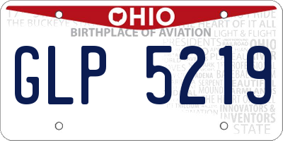 OH license plate GLP5219
