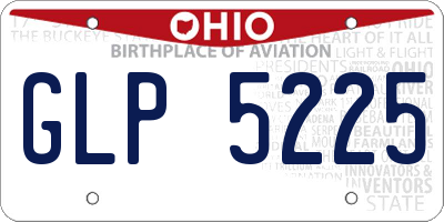 OH license plate GLP5225