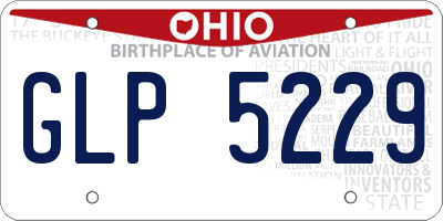 OH license plate GLP5229