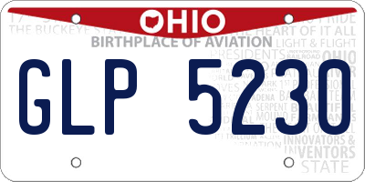 OH license plate GLP5230