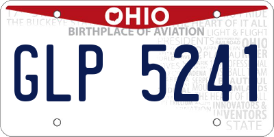 OH license plate GLP5241