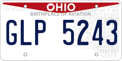 OH license plate GLP5243