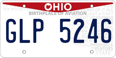 OH license plate GLP5246
