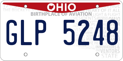 OH license plate GLP5248