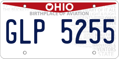 OH license plate GLP5255
