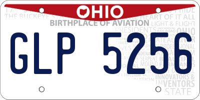 OH license plate GLP5256