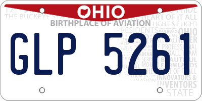 OH license plate GLP5261