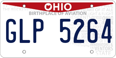 OH license plate GLP5264