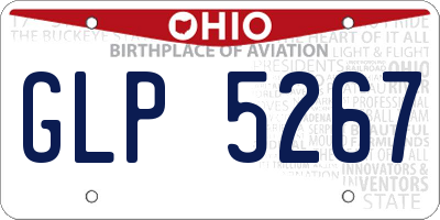 OH license plate GLP5267