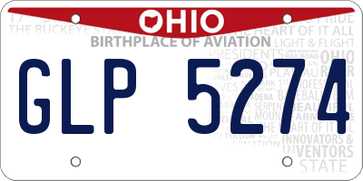 OH license plate GLP5274