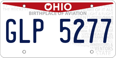 OH license plate GLP5277