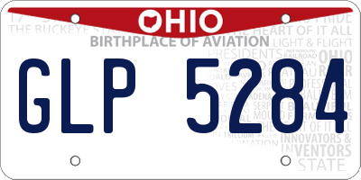 OH license plate GLP5284