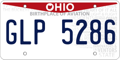 OH license plate GLP5286