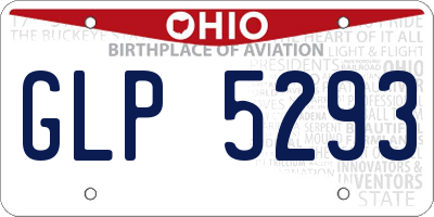 OH license plate GLP5293
