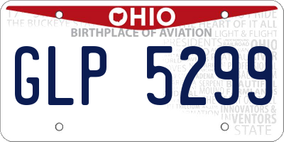 OH license plate GLP5299