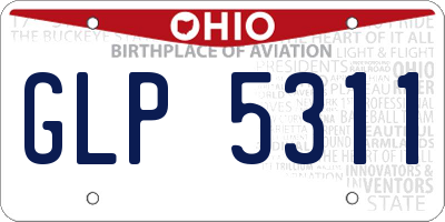 OH license plate GLP5311