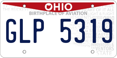 OH license plate GLP5319