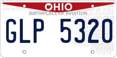 OH license plate GLP5320