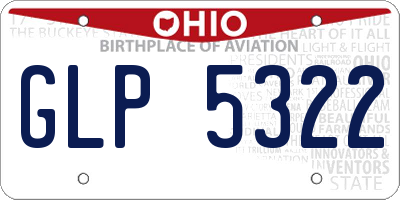 OH license plate GLP5322