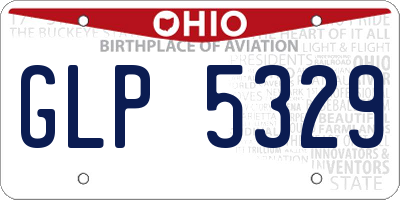 OH license plate GLP5329