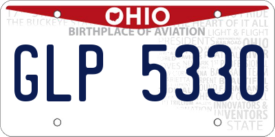 OH license plate GLP5330