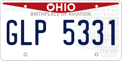 OH license plate GLP5331