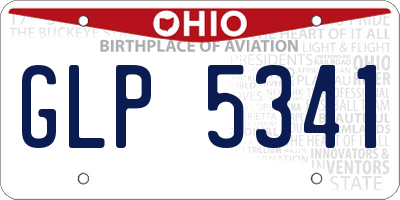OH license plate GLP5341
