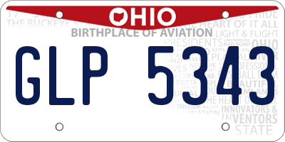 OH license plate GLP5343