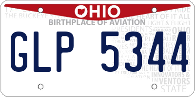 OH license plate GLP5344
