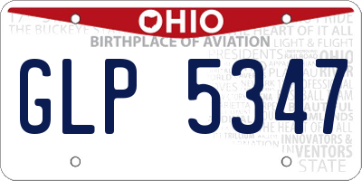 OH license plate GLP5347