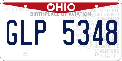 OH license plate GLP5348