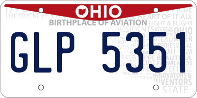 OH license plate GLP5351