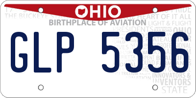 OH license plate GLP5356