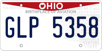 OH license plate GLP5358