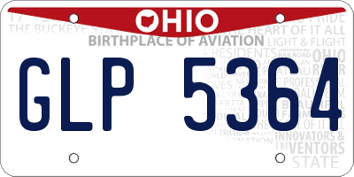 OH license plate GLP5364
