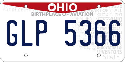 OH license plate GLP5366