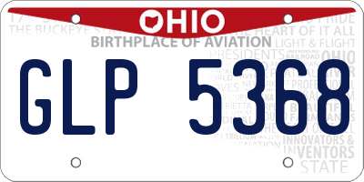 OH license plate GLP5368