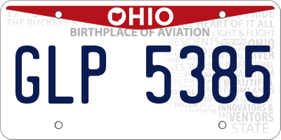 OH license plate GLP5385