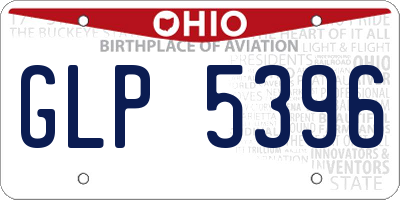 OH license plate GLP5396