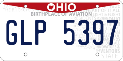 OH license plate GLP5397
