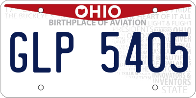 OH license plate GLP5405