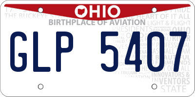 OH license plate GLP5407