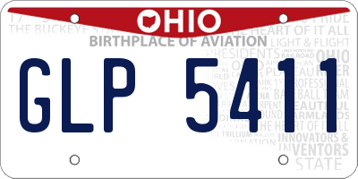 OH license plate GLP5411
