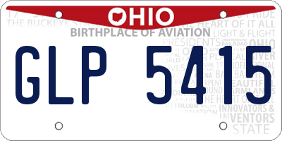 OH license plate GLP5415