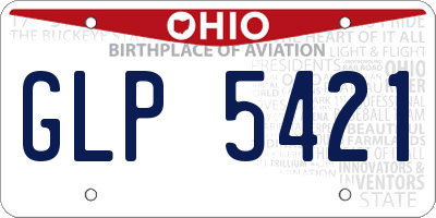 OH license plate GLP5421