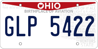 OH license plate GLP5422