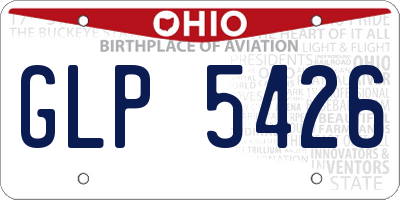 OH license plate GLP5426