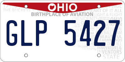OH license plate GLP5427