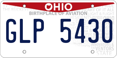 OH license plate GLP5430