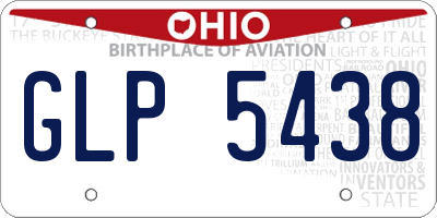 OH license plate GLP5438